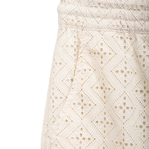 Merely Made Merely Premium Flower Lace Wide Short Cream 24PR236SP Degli Uberti